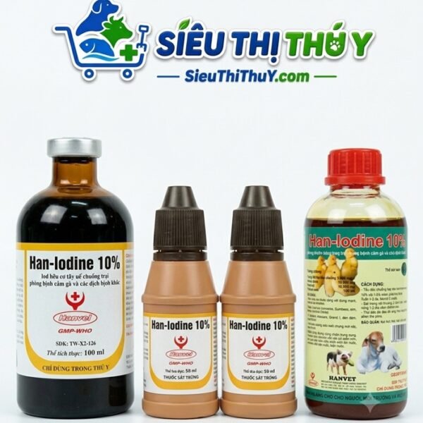 HAN-IODINE 10% - Sát Trùng Vết Thương, Chuồng Trại