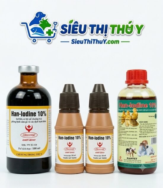 group iod HAN-IODINE 10% - Sát Trùng Vết Thương, Chuồng Trại - Ảnh 1